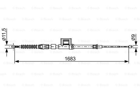 Трос зупиночних гальм BOSCH 1 987 482 645