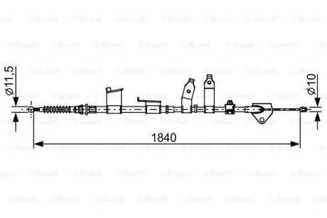 Трос зупиночних гальм BOSCH 1 987 482 653