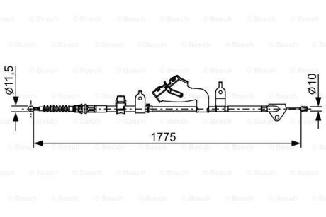 Трос зупиночних гальм BOSCH 1 987 482 655