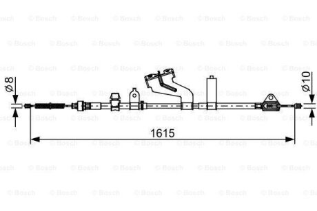 Трос зупиночних гальм BOSCH 1 987 482 656
