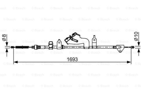 Трос зупиночних гальм BOSCH 1 987 482 657