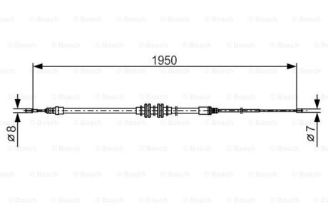 Трос ручного тормоза RENAULT MEGANE 15- BOSCH 1 987 482 785