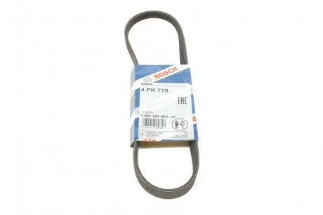 РЕМІНЬ П-КЛИНОВИЙ 4PK778 BOSCH 1 987 947 892
