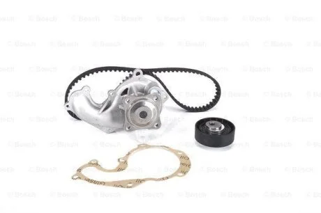 Комплект ГРМ (ремінь + ролик + водяний насос) FORD C-MAX, FIESTA IV, FIESTA/MINIVAN, FOCUS C-MAX, FOCUS I, FOCUS II, GALAXY II, MONDEO IV, S-MAX, TOURNEO CONNECT, TRANSIT CONNECT 1.8D 08.98-06.15 BOSCH 1 987 948 520 (фото 1)