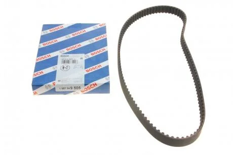 Ремінь ГРМ VOLVO C30, S40 II, V50 FORD B-MAX, C-MAX, C-MAX II, ECOSPORT, FIESTA, FIESTA IV, FIESTA V, FIESTA VI, FIESTA/MINIVAN, FOCUS C-MAX, FOCUS I, FOCUS II, FOCUS III 1.2-1.7 08.95- BOSCH 1 987 949 505