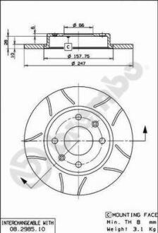 Гальмівні диски BREMBO 08.2985.75