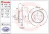 Диск тормозной TOYOTA/LEXUS RX -03 задн.288мм. BREMBO 08.A150.11 (фото 1)