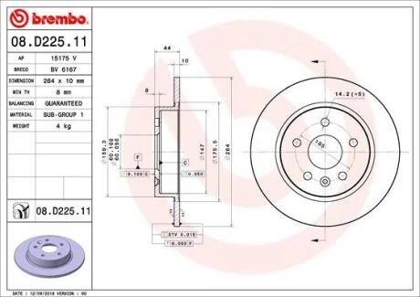 Гальмівні диски BREMBO 08.D225.11