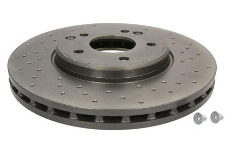 Диск тормозной MB C209/W203/W210 02- (С ПЕРФОРАЦИЕЙ) 1.8-3.2 перед.вент. BREMBO 09.8304.2X