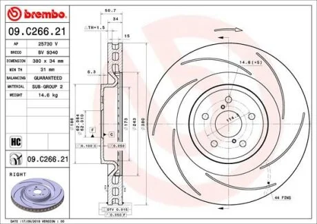 Гальмівні диски BREMBO 09.C266.21
