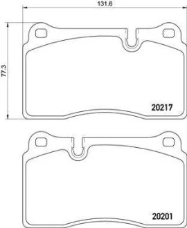 Гальмівні колодки дискові BREMBO P02002