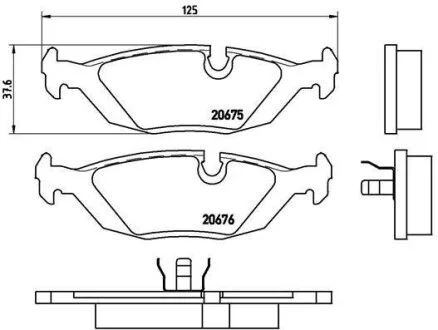 Гальмівні колодки, дискові BREMBO P 06 009