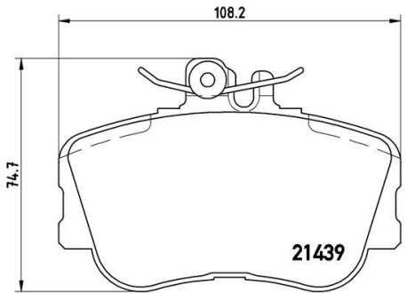 Колодки тормозные MB W202/W203/W210/W211/W220 -00 перед. BREMBO P 06 017