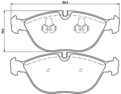 Комплект гальмівних колодок BREMBO P 06 019