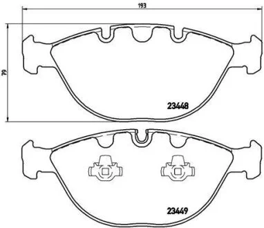 Колодки тормозные BMW X5(E53)(E70)/X6(E71) 02- перед. BREMBO P 06 028
