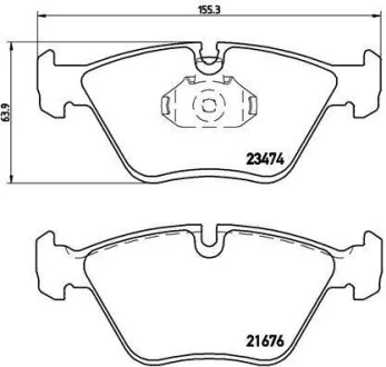 Гальмівні колодки, дискові BREMBO P 06 042