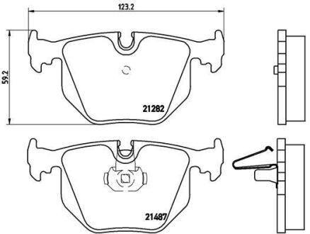 Комплект гальмівних колодок BREMBO P 06 044