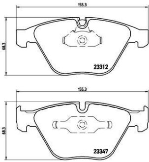 Колодки тормозные BMW 1(E82)M/3(E90)M 07- перед. BREMBO P 06 046