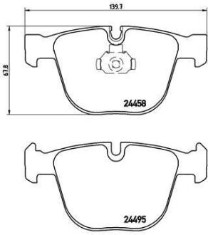 Колодки тормозные BMW X5(E70)M/X6(E71)M 08- 5.0 задн. BREMBO P 06 050