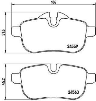 Гальмівні колодки BREMBO P 06 062