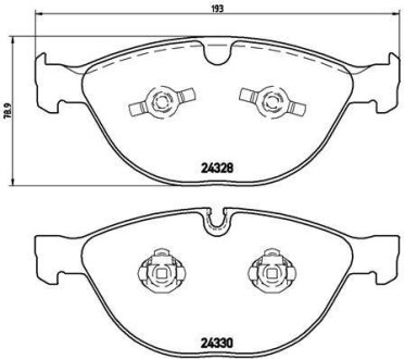 Гальмiвнi колодки, к-кт. (Колодки тормозные дисковые, к-кт.) BREMBO P06066