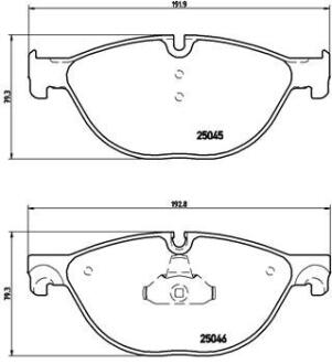 Комплект гальмівних колодок BREMBO P 06 076