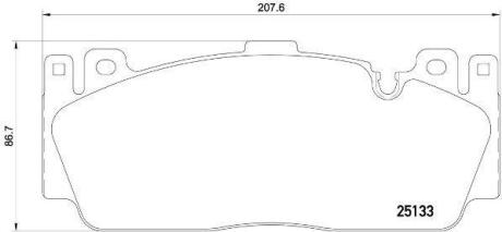 Колодки тормозные BMW 5 (F10)/6 (F06/F13) 11- 4.4 перед. BREMBO P 06 079
