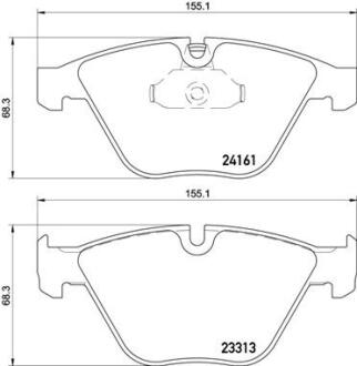 Комплект гальмівних колодок з 4 шт. дисків BREMBO P 06 081