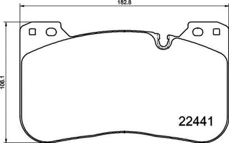 Комплект гальмівних накладок, дискове гальмо BREMBO P 06 100