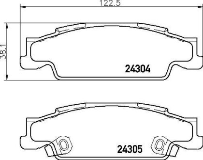 Комплект гальмівних накладок, дискове гальмо BREMBO P 09 007