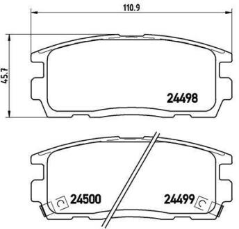 Гальмівні колодки дискові BREMBO P 10 004