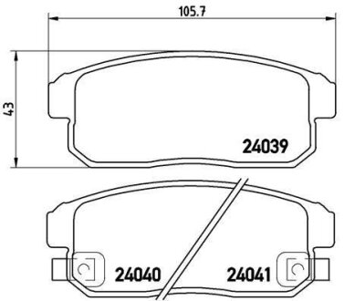 Гальмівні колодки, дискові BREMBO P 10 005
