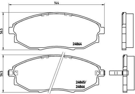Гальмівні колодки дискові BREMBO P 10 007