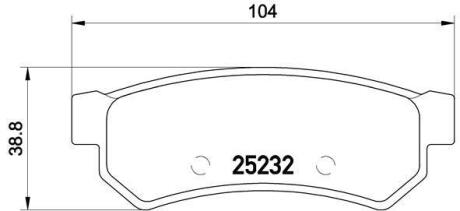 Гальмівні колодки дискові BREMBO P 10 053