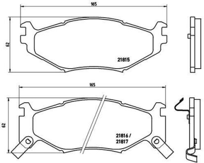 Гальмівні колодки, дискові BREMBO P 11 007
