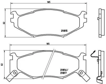Гальмівні колодки, дискові BREMBO P 11 007