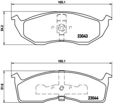 Гальмівні колодки, дискові BREMBO P 11 008