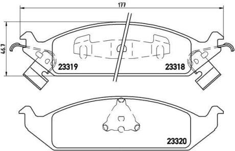 Гальмівні колодки дискові BREMBO P 11 011