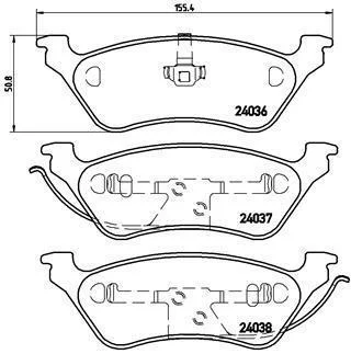 Гальмівні колодки дискові BREMBO P 11 014
