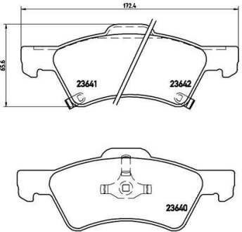 Гальмівні колодки, дискові BREMBO P 11 015