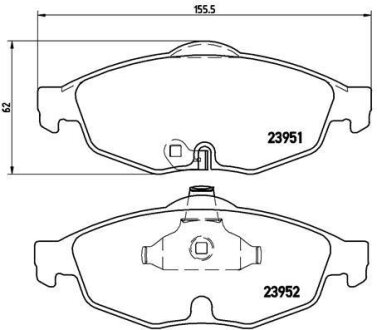 Гальмівні колодки, дискові BREMBO P 11 016