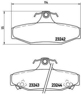 Гальмівні колодки дискові BREMBO P 15 004