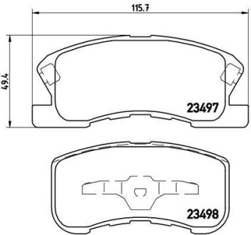 Гальмівні колодки, дискові BREMBO P 16 008