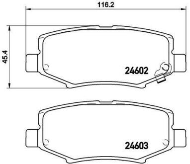 Колодки тормозные JEEP/DODGE WRANGLER/JOURNEY 06- 2.4-3.7 задн. BREMBO P 18 024
