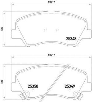 Комплект гальмівних колодок BREMBO P 18 025