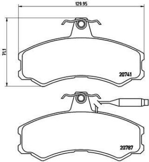 Гальмівні колодки, дискові BREMBO P 23 022