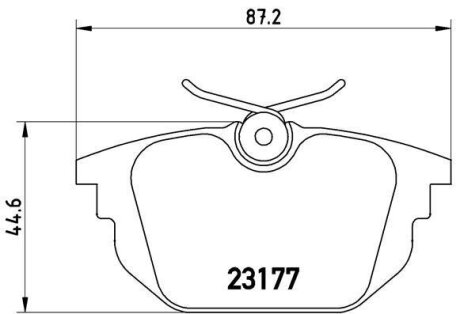 Гальмівні колодки, дискові BREMBO P 23 026