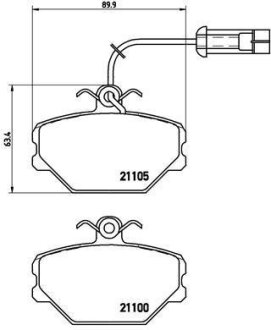 Гальмівні колодки, дискові BREMBO P 23 044