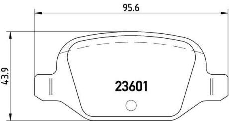 Комплект тормозных колодок, дисковый тормоз BREMBO P 23 064