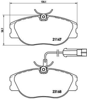 Гальмівні колодки, дискові BREMBO P 23 066